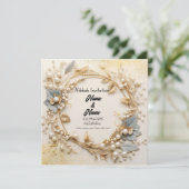 Nikkah huwelijksuitnodiging kaart (Staand voorkant)