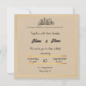 Nikkah huwelijksuitnodiging kaart (Achterkant)