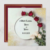 Nikkah-huwelijksuitnodiging  kaart (Voorkant / Achterkant)