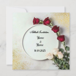 Nikkah-huwelijksuitnodiging  kaart