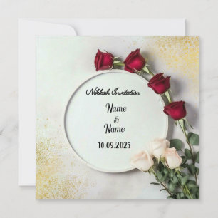 Nikkah-huwelijksuitnodiging kaart