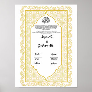 NIKKAH SJABLOON POSTER