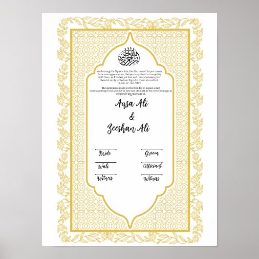 NIKKAH SJABLOON POSTER (Voorkant)