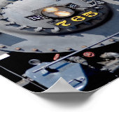 Nikkel Bord Road 765 Stoomlocomotief Poster (Hoek)