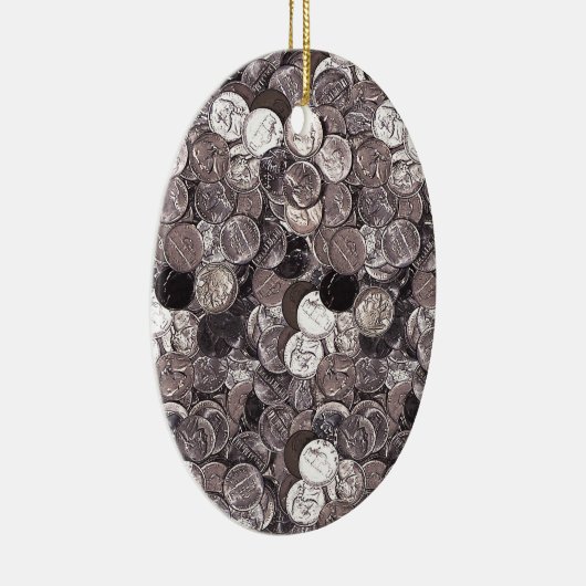 Nikkelmunten grafisch keramisch ornament (Rechts)