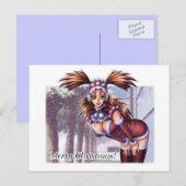 Nikki - Anime Kerstmis Feestdagenkaart (Voorkant / Achterkant)