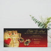 Nikki CHAMPAGNE METALLIC Las Vegas Huwelijk Kaart (Staand voorkant)