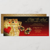 Nikki CHAMPAGNE METALLIC Las Vegas Huwelijk Kaart (Voorkant / Achterkant)