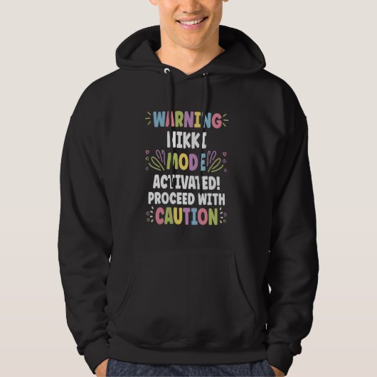 NIKKI Gepersonaliseerde Naam Grappige Aangepaste N Hoodie (Voorkant)