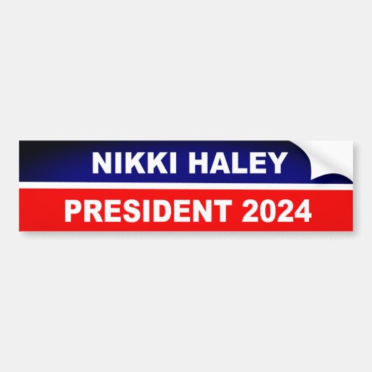 Nikki Haley 2024 Bumpersticker (Voorkant)