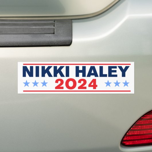 Nikki Haley 2024 Bumpersticker (Op auto)