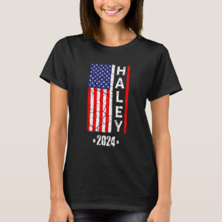 Nikki Haley 2024 Retro  Amerikaanse vlag T-shirt
