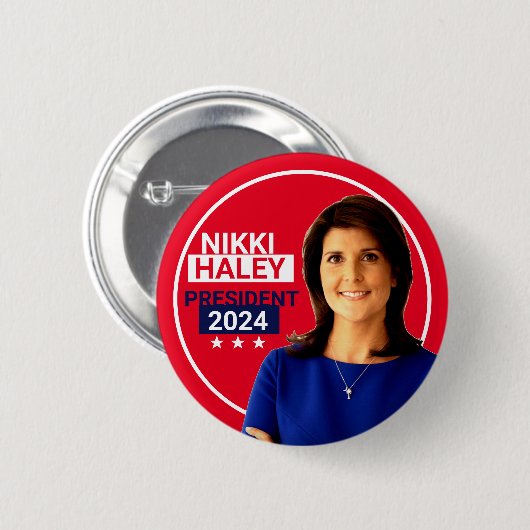 Nikki Haley 2024 Ronde Button 5,7 Cm (Voorkant /achterkant)