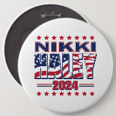 Nikki Haley 2024 Ronde Button 6,0 Cm (Voorkant /achterkant)