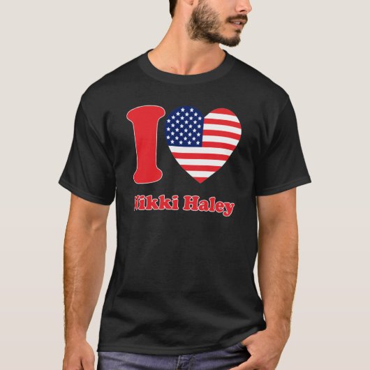 Nikki Haley 2024 Support Republican Candidate I He T-shirt (Voorkant)