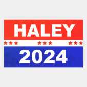 Nikki Haley 2024 voor president Rechthoekige Sticker (Voorkant)
