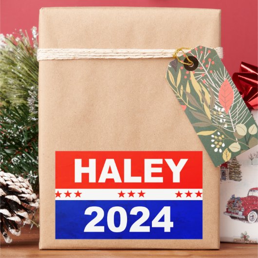 Nikki Haley 2024 voor president Rechthoekige Sticker (Feestdagen)