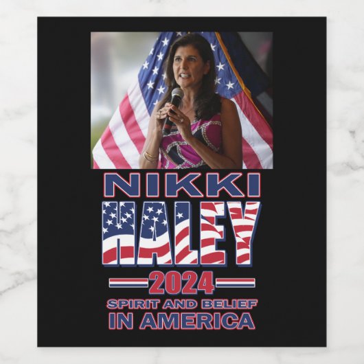 Nikki Haley - 2024 Wijn Etiket (Enkel label)