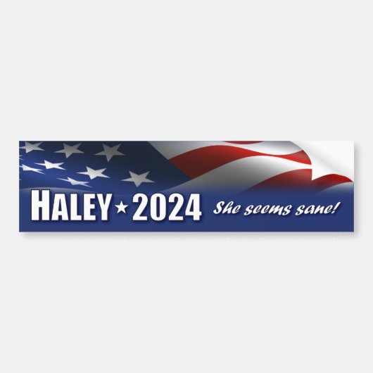Nikki Haley 2024 - Ze lijkt gezond Bumpersticker (Voorkant)