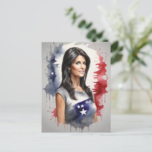Nikki Haley Briefkaart (Staand voorkant)