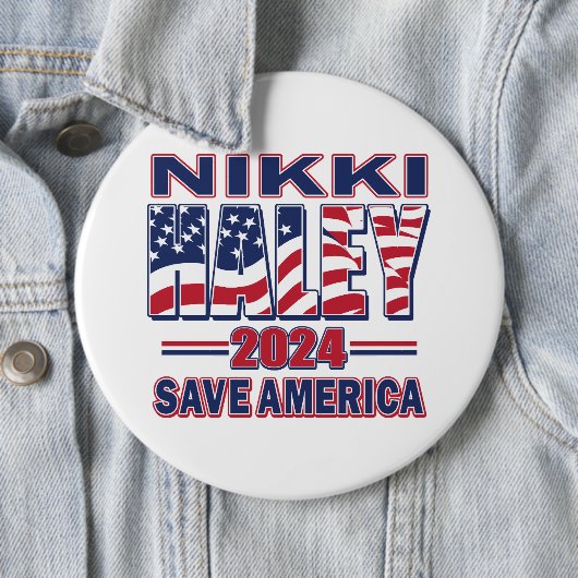 Nikki Haley Save America Ronde Button 6,0 Cm (In situ)