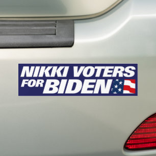 Nikki Haley Supporters voor Biden 2024 Bumpersticker