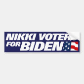 Nikki Haley Supporters voor Biden 2024 Bumpersticker (Voorkant)