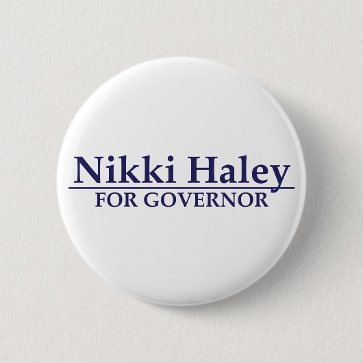 Nikki Haley voor gouverneur Ronde Button 5,7 Cm (Voorkant)