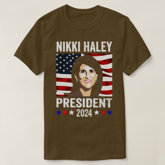 Nikki Haley voor Nikki Haley 2024 Campagne T-shirt (Design voorkant)