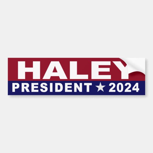 Nikki Haley voor President 2024 Bumpersticker (Voorkant)