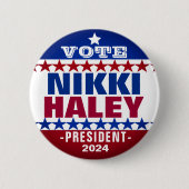Nikki Haley voor President 2024 Campagne Button (Voorkant)