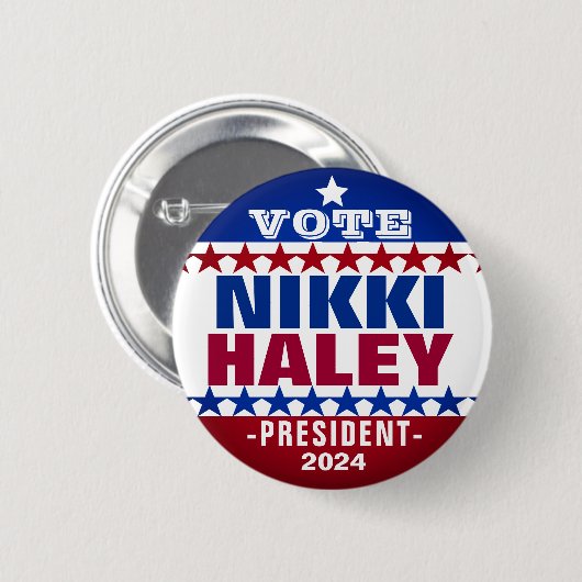 Nikki Haley voor President 2024 Campagne Button (Voorkant /achterkant)