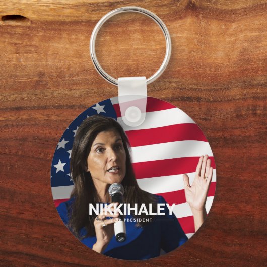 Nikki Haley voor President 2024 Sleutelhanger (Voorkant)