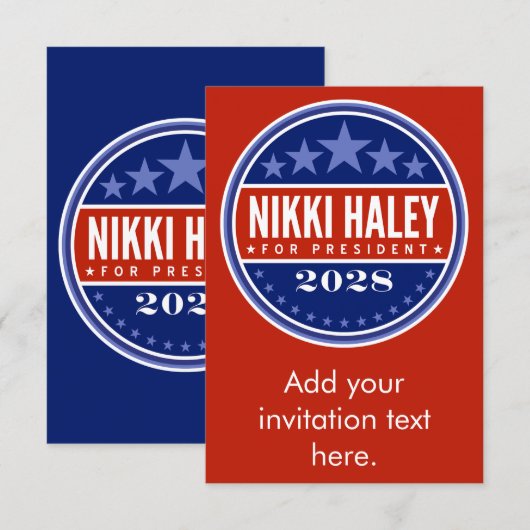 Nikki Haley voor President 2028 (Voorkant / Achterkant)