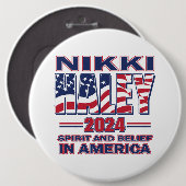 Nikki Haley - Voor President Ronde Button 6,0 Cm (Voorkant /achterkant)