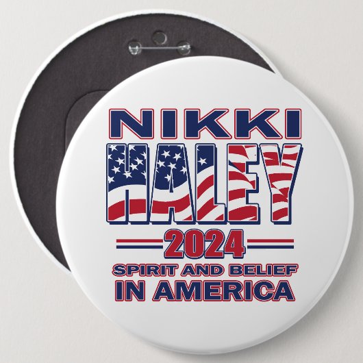 Nikki Haley - Voor President Ronde Button 6,0 Cm (Voorkant /achterkant)