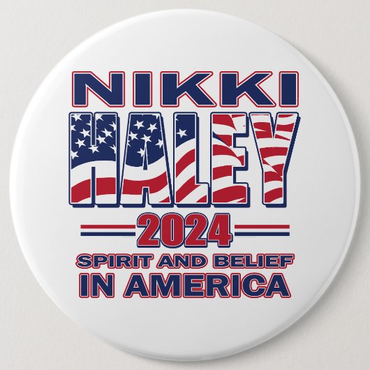 Nikki Haley - Voor President Ronde Button 6,0 Cm (Voorkant)