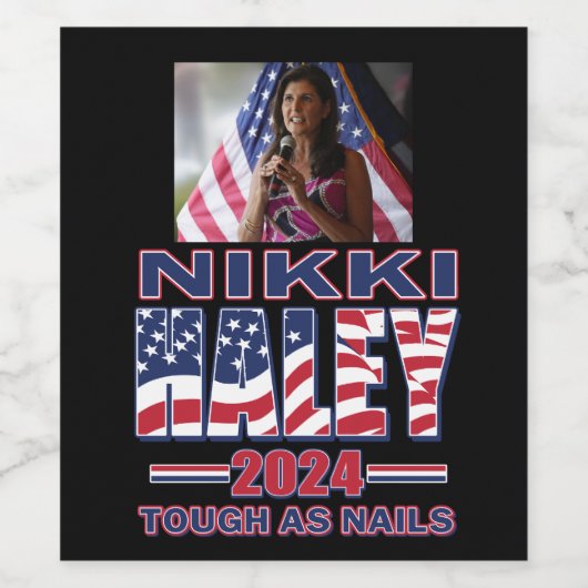 Nikki Haley voor President Wijn Etiket (Enkel label)