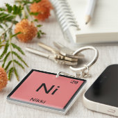 Nikki Name Chemistry Element Periodic Table Sleutelhanger (Voorkant Rechts)