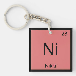 Nikki Name Chemistry Element Periodic Table Sleutelhanger