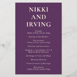 Nikki Paarse bruiloftsprogramma