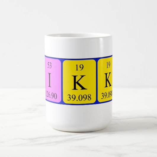 Nikki periodieke mok van de lijstnaam (Center)