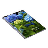 Nikko Blue Hydrangea Flower Spiral Photo Notitiebo Notitieboek (Rechterzijde)