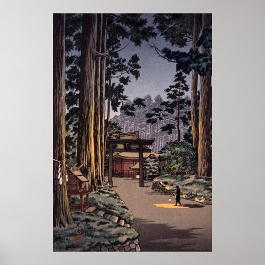 Nikko Futarasan Temple van Tsuchiya Koitsu Poster (Voorkant)