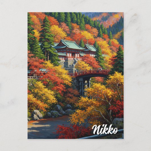 Nikko Japan Reizen Briefkaart (Voorkant)