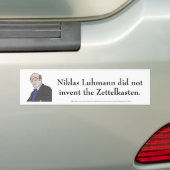 Niklas Luhmann Bumpersticker (Op auto)