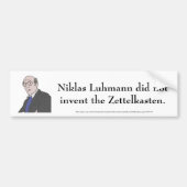 Niklas Luhmann Bumpersticker (Voorkant)