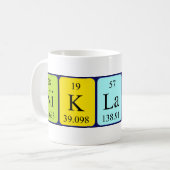 Niklaus periodieke mok naam tabel (Voorkant links)