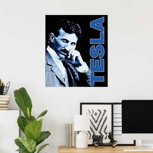 Nikloa Tesla Poster (Thuiskantoor)
