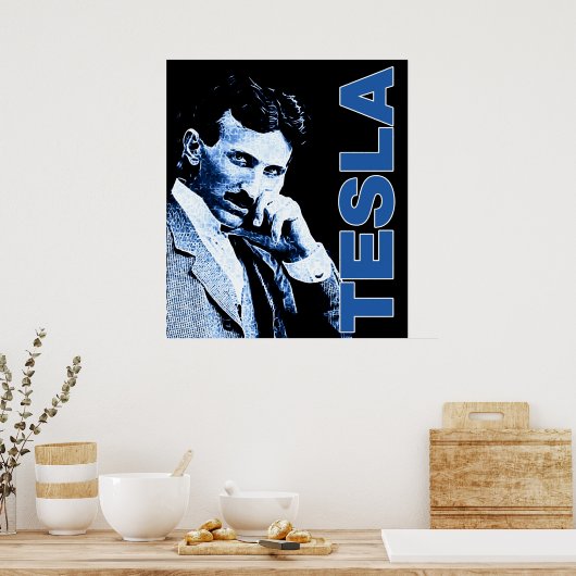 Nikloa Tesla Poster (Keuken)
